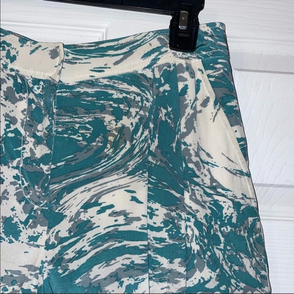 Tibi New York Silk Shorts Teal Size 2 EUC - Picture 8 of 16